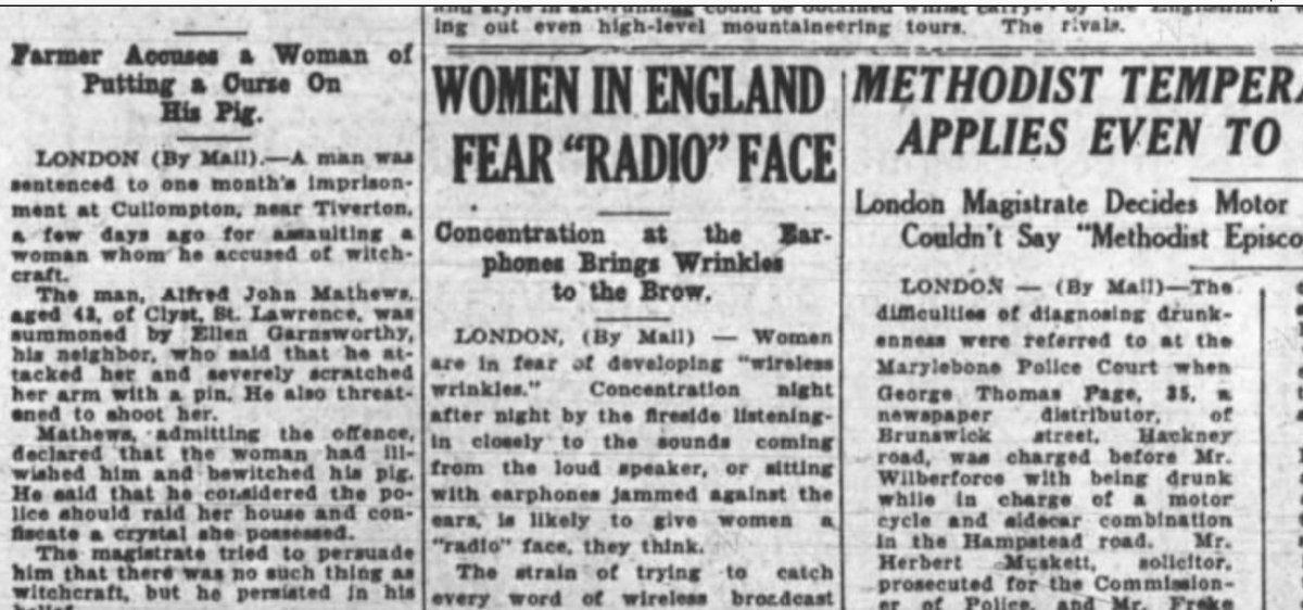 PessimistsArc's tweet photo. Radio causes wrinkles (1925) https://t.co/R9BjkuMJFs https://t.co/J5pzVIVytu