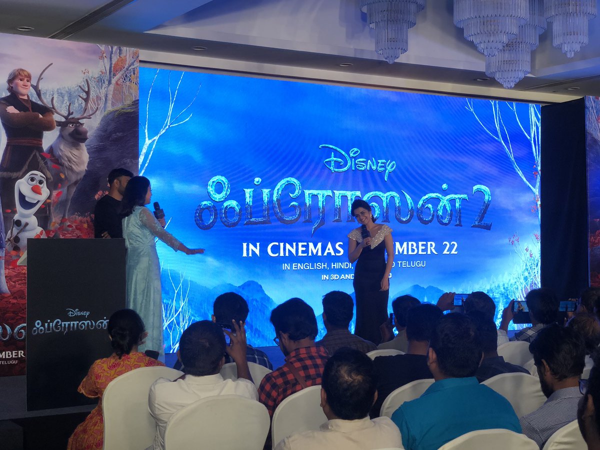 skycinemas's tweet photo. With the top man among the current lyricists in #kollywood @Lyricist_Vivek 🤟🏾 

Proud to be associated in #Frozen2 @DisneyStudiosIN 

#Frozen2Tamil @shrutihaasan @DhivyaDharshini @AnjanaVJ https://t.co/geXbftTPGq