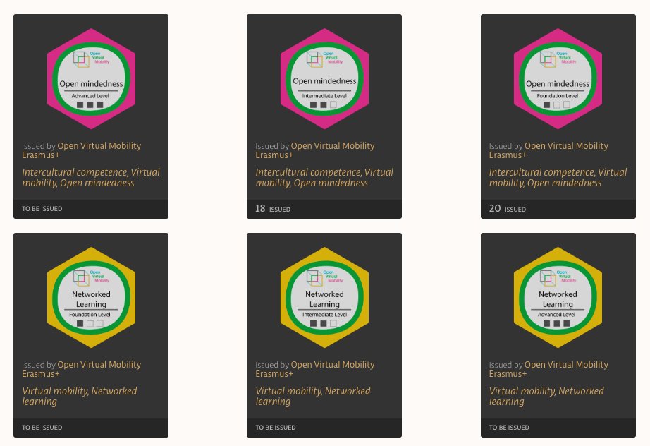 Here you can see all our OpenVM Badges bestr.it/project/show/1… <a href="/openVM_erasmus/">Open Virtual Mobility_Erasmus+</a> <a href="/joinBestr/">Bestr</a> #openvirtualmobility #virtualmobility #virtualexchange <a href="/EUErasmusPlus/">Erasmus+</a> <a href="/BeuthHS/">BHT (ehemals Beuth Hochschule)</a> <a href="/Erasmus_Project/">Erasmus+ Projects</a>