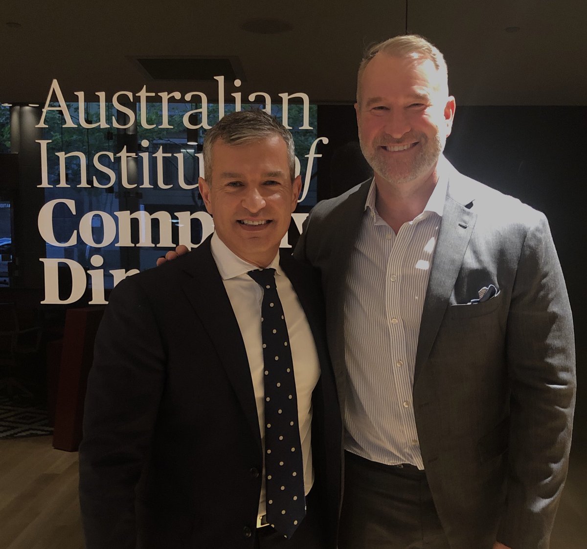 Looking forward to talking tonight with @toddsears @out⁦leadership @AICDirectors⁩ about #LGBTI leadership on boards. ⁦@PinnacleFound⁩