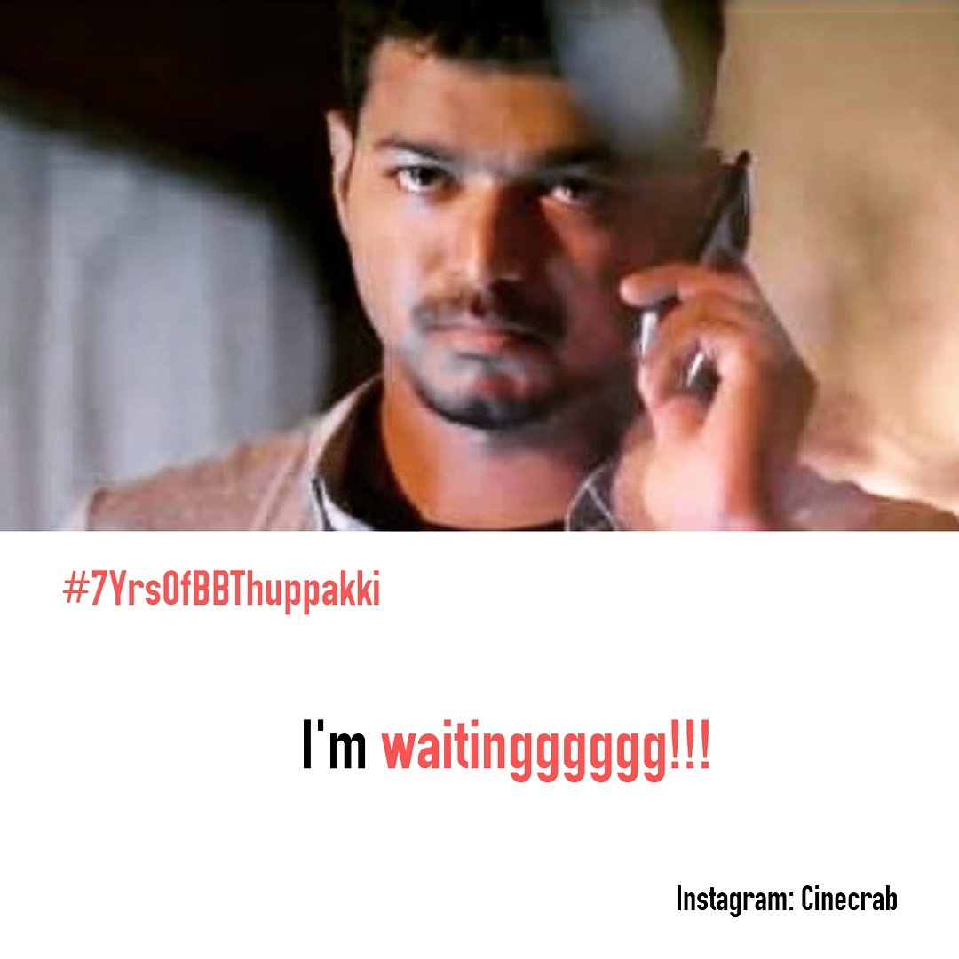 CinemaLyfExpert's tweet photo. You must have used these #Thalapathy #ThuppakkiDialogues atleast once trying to mimic his exact tone and mannerism ❤️
.
.
#7yrsofBlockBusterThuppakki #7yrsofmegaBBThuppakki🔥❤ #thalapathyvijaydialogue #thalapathyvijay #thuppakki #thuppakidialogue #tamildialogues https://t.co/YfDqesptgf