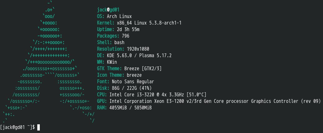 jackphil's tweet photo. screenfetch: 命令行展示酷酷的Linux系统信息 https://t.co/zddXDxqwd3
