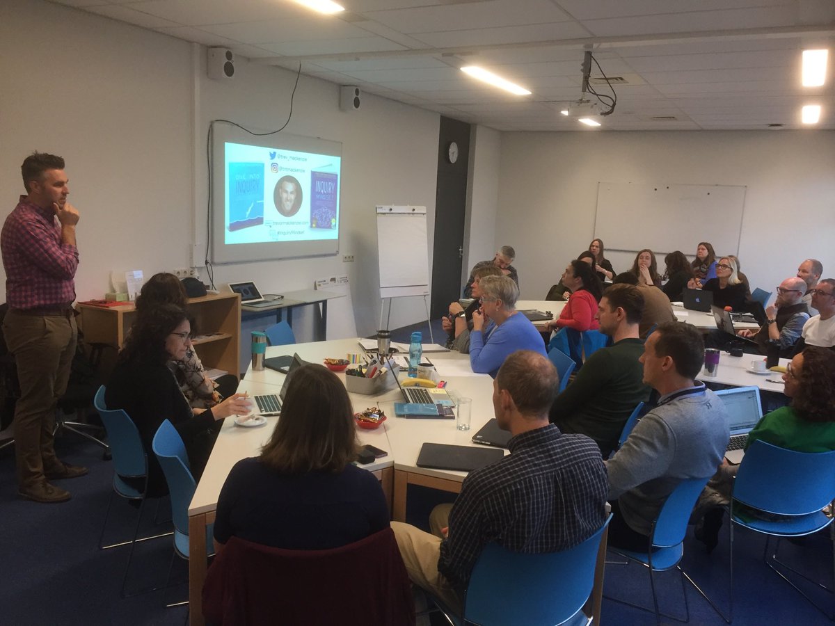 Excited to learn with ⁦<a href="/trev_mackenzie/">Trevor MacKenzie</a>⁩ ⁦<a href="/AmSchoolHague/">American School of The Hague</a>⁩ as we take a deep dive into inquiry #ASHexperience #ASHfutureslab