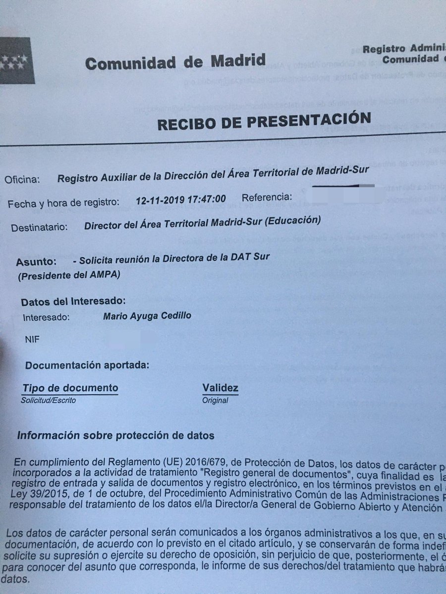mayuga's tweet photo. Buenos días @miriamrabaneda, ayer @SorianoFischer solicitamos por registro reunión, para aclarar la preocupante información recibida tras su última reunión con el @aytogetafe sobre la ampliación del @IESelBercial 

Esperamos su cita. 
Saludos.

#GetafeSeMueve
#InstitutoBercialYA https://t.co/kjU20APy1d