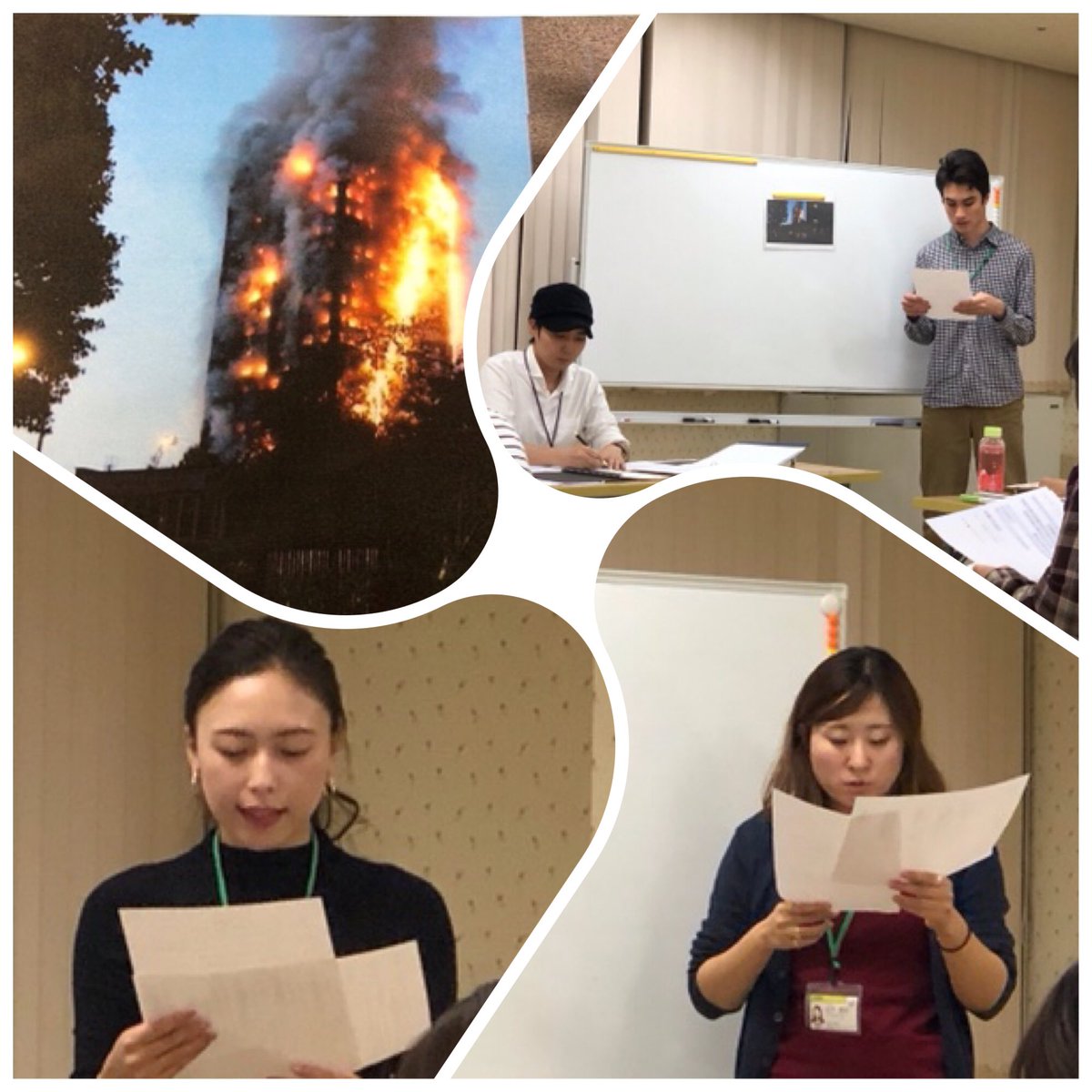 ラジオ大阪声優 アナウンススクール On Twitter アナウンサー タレントクラス10回目 講師は 藤川貴央アナウンサー テーマは レポート 中継 特派員になったスクール生が 現地での火災現場 から中継 という設定 用意された取材情報 目撃者