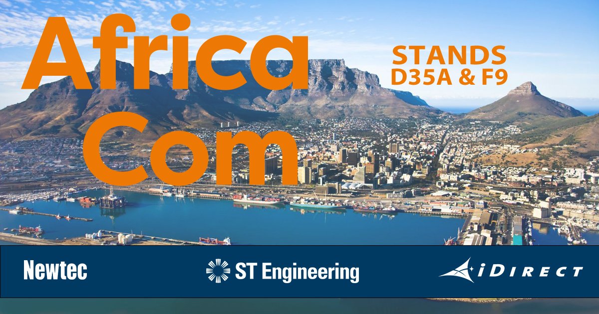 ST Engineering iDirect (Europe) (@newtec_satcom) on Twitter photo Come and say hello to us at #AfricaCom. We are available to talk about our products and technologies which can be applied in a range of single and multiservice applications from #DTH broadcasting & #video contribution to disaster recovery. <a href="/Connects_Africa/">Connecting Africa</a> newtec.eu/event/africaco… Come and say hello to us at #AfricaCom. We are available to talk about our products and technologies which can be applied in a range of single and multiservice applications from #DTH broadcasting & #video contribution to disaster recovery. <a href="/Connects_Africa/">Connecting Africa</a> newtec.eu/event/africaco…