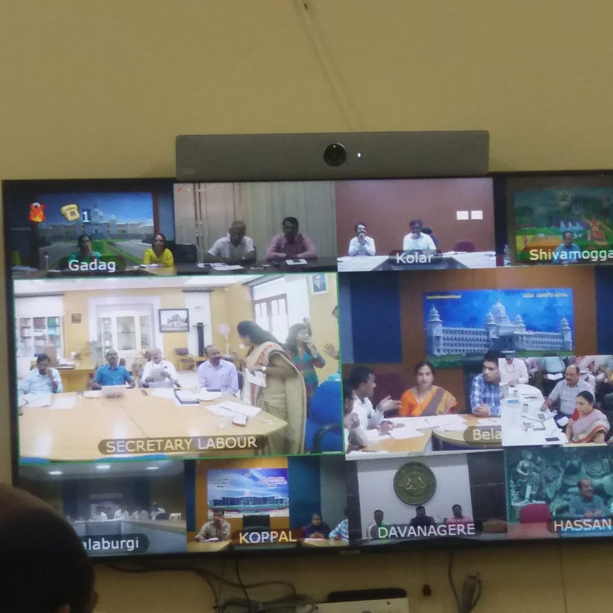 alc3bangalore's tweet photo. State level Review vedeo conference of all district level officers by Captain Manivannan Sir. Secretary Labour Dept. https://t.co/CCWNaSc55M