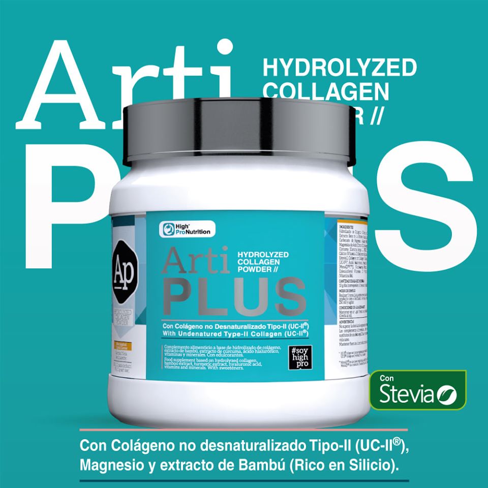 ¡¡¡ Os traemos novedades !!! 🔹Arti Plus🔹
Hidrolizado de colágeno, con Colágeno no desnaturalizado Tipo-II (UC-II®), Magnesio y extracto de Bambú (Rico en Silicio).

highpronutrition.com/hidrolizado-de…