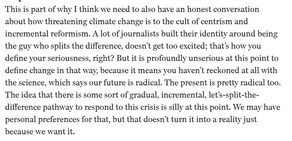 Part of why getting this happening is so hard is because if we'd started two decades ago, it'd be easy and do-able, but because the hour is so late, the change must be extreme. And so, the Klein principle applies, again.  https://twitter.com/KetanJ0/status/1177457128623075328