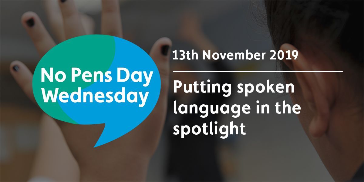Speech and Language UK (@speechandlanguk) on Twitter photo No Pens Day Wednesday is here! Schools and settings across the country and beyond will be putting down their pens today and celebrating spoken language skills. Find out more at bit.ly/31NI7IF
Don't forget to share what you're up to today using #NoPensDay!
<a href="/Comm_nTrust/">Communication Trust</a> No Pens Day Wednesday is here! Schools and settings across the country and beyond will be putting down their pens today and celebrating spoken language skills. Find out more at bit.ly/31NI7IF
Don't forget to share what you're up to today using #NoPensDay!
<a href="/Comm_nTrust/">Communication Trust</a>