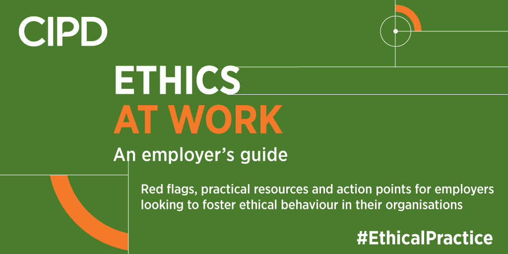If you’re an employer or manager championing ethical behaviour in your organisation, you’ll find the practical advice you need in this new <a href="/CIPD/">CIPD</a> guide. Ethics at work: an employer’s guide 🙌Co-authored by CIPD's <a href="/tina_r11/">tina_r11</a> and <a href="/Allyweeks1/">Ally Weeks</a> #EthicalPractice 

ow.ly/sv9d50x8vf5