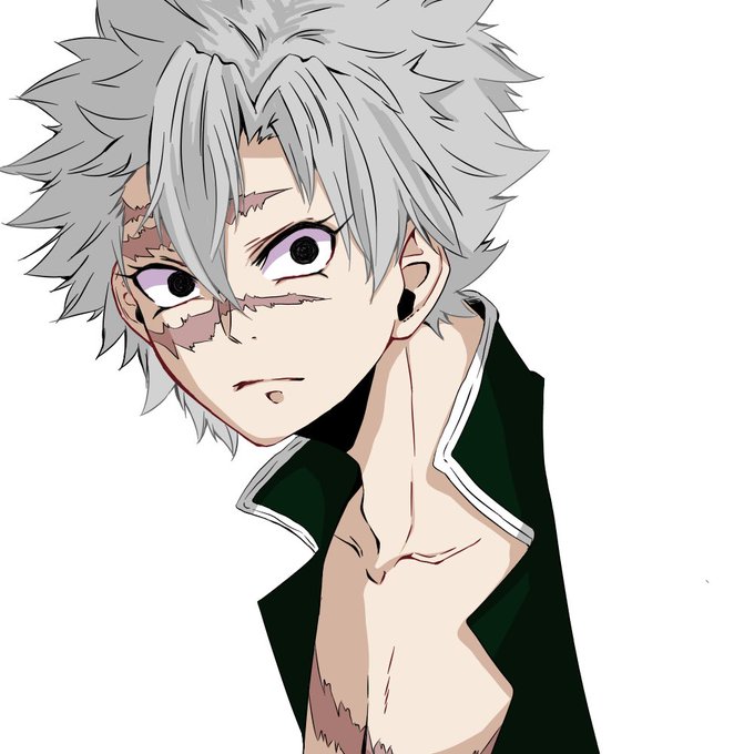 麦島さんがTwitterに投稿した不死川実弥(鬼滅の刃)のイラスト。