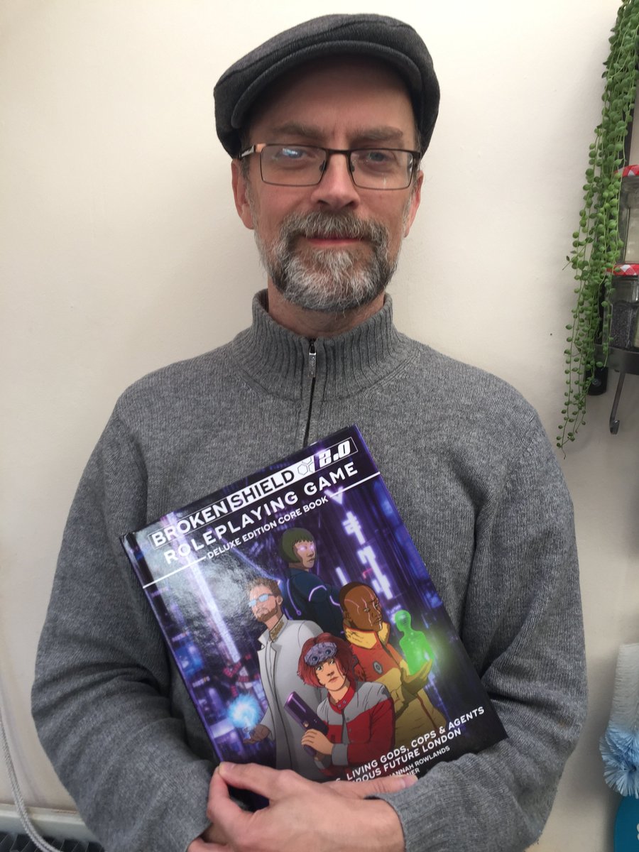 We're all set to release the Broken Shield #rpg game at @dragonmeet 30th nov . The proof has just arrived from the printers and we're making some final adjustment before ordering the first batch .  brokenshield.co.uk