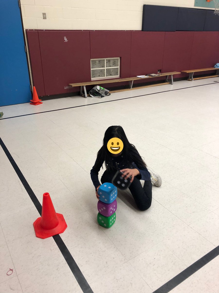 ClassHanks's tweet photo. Yesterday, in gym class, the grade 5s got their heart rates up, as they built towers and pyramids during our dice stacking relay race. They worked on focussing, be patience, be supportive and using hand-eye coordination. @bayviewglenps1 #funingymclass https://t.co/BwTNCmJj24