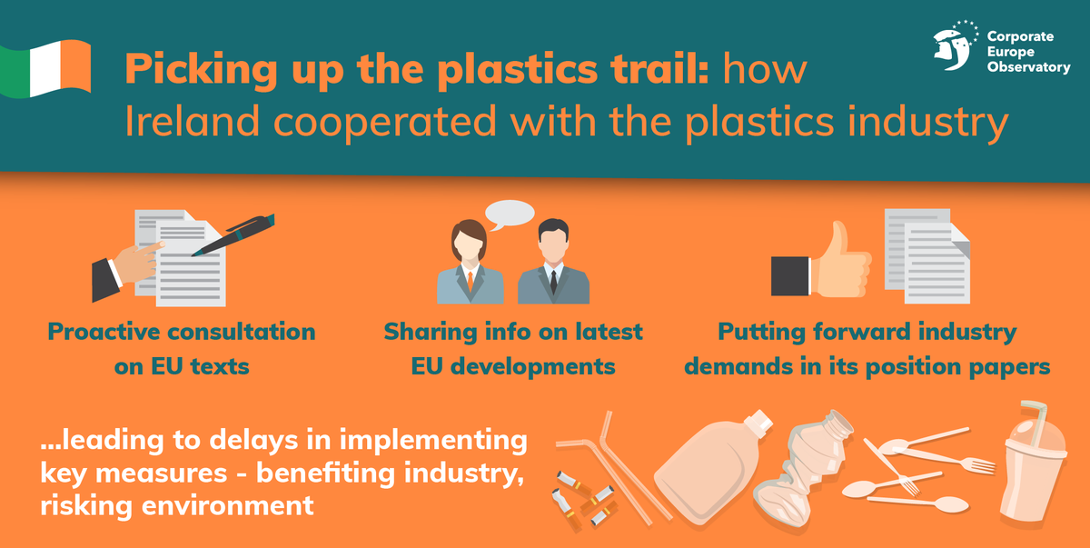 corporateeurope's tweet photo. 💬 "I just wanted to run the following text... by you"
💬 "Just to keep you in the loop"
💬 "useful if we could have your initial views"
The Irish Govt consulted business allies on #singleuseplastics, sharing updates & taking forward industry interests. https://t.co/aNZ2fEXo8P https://t.co/kzlcGDo24m