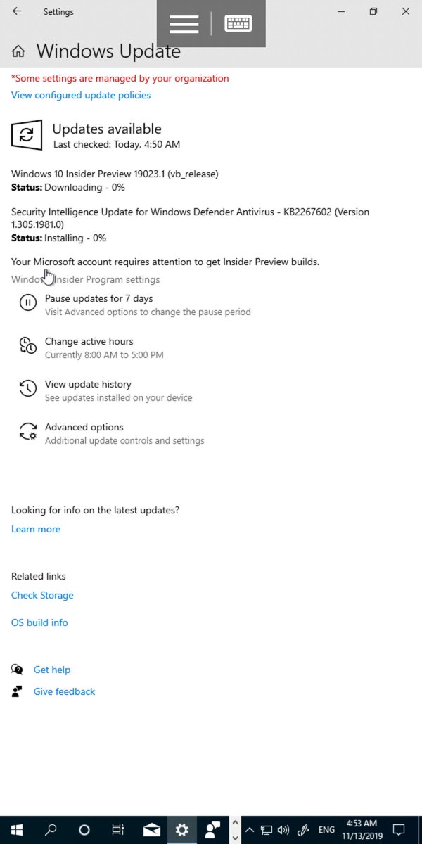 SOFTKRISHNAN's tweet image. Started installing Windows 10 19023 Build.. @windowsinsider @Iwindowstechpro #RKThoughts