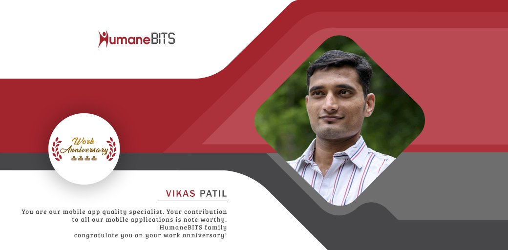 HumaneBITS's tweet photo. Happy Work Anniversary Vikas Patil
#WorkAnniversary #HumaneBITS https://t.co/dsPESHWzLa