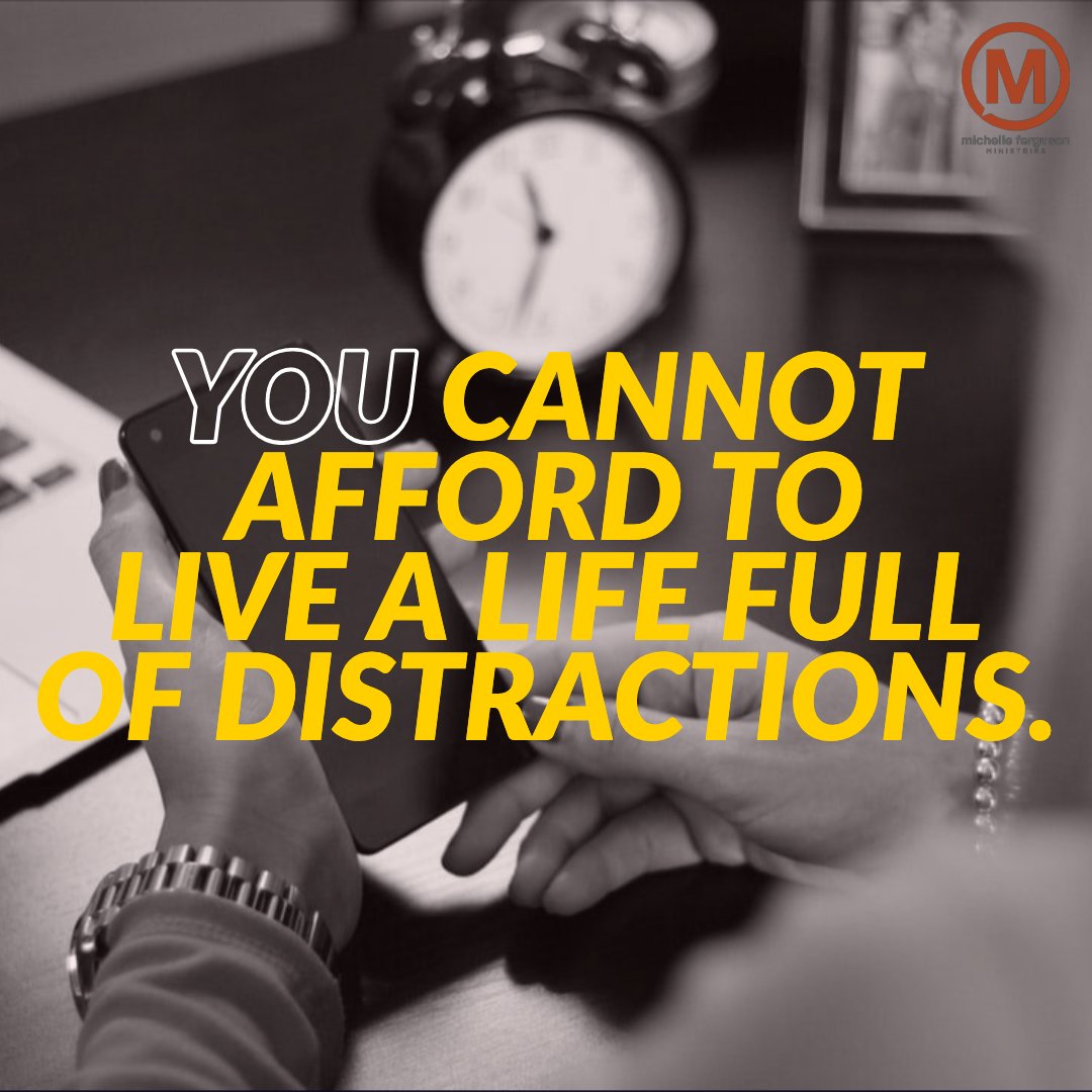 MiChelleFergus_'s tweet photo. You cannot afford to live a life full of distractions!
#mfm #michelle #michelleferguson #michellefergusonministries #womeninministry #mininstry #nodistractions #preach #teach #follow #lifelesson https://t.co/BN4BE16EK5