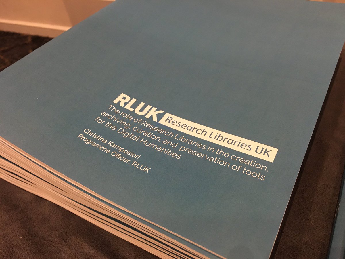 RL_UK's tweet photo. We’ve got copies of RLUK’s reports on #digitalscholarship, #UDCimpact, and #digitalhumanities by @CKamposiori @GreenhallMatt on the RLUK stand (we’re opposite the Professional Fellows). Feel free to take a copy #DCDC19 delegates. https://t.co/rqUaJylarT