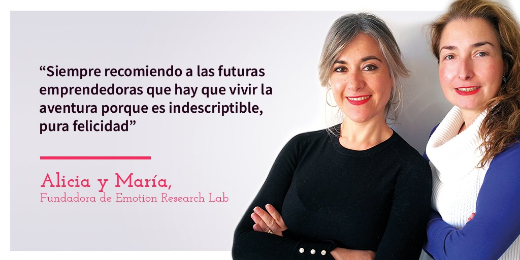 <a href="/BenimeliMora/">Alicia Mora Benimeli</a> y <a href="/pocovimaria/">maria pocovi</a> aseguran que emprender ha sido una gran aventura y una experiencia inexplicable. Son fundadoras de <a href="/lab_emotion/">Emotion Research LAB</a>, empresa especializada en #DeepLearning y #VisiónArtificial. Ellas son #Jefas #UnaDeNuestrasJefas 

🔴 bit.ly/2q5SdY2