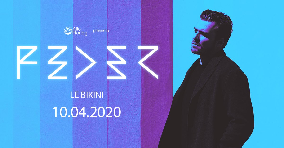 FEDER sera au Bikini le 20 avril 2020 ! 
Ouverture de la billetterie jeudi 14 novembre à 10h
— — — —
Infos &amp; réservations : lebikini.com