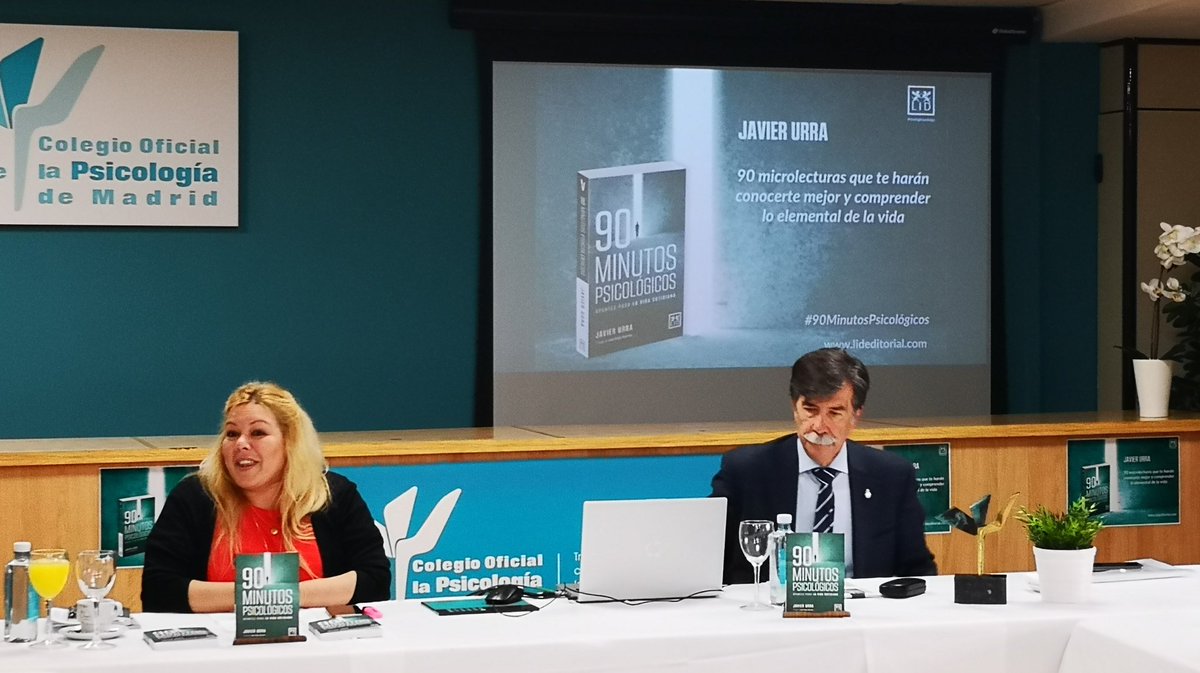Presentamos a medios el último libro de #JavierUrra #90MinutosPsicológicos <a href="/lideditorial/">LID Editorial</a> en <a href="/copmadrid/">Colegio Oficial de la Psicología de Madrid</a> con <a href="/Lauramadrig/">LauraMad</a>