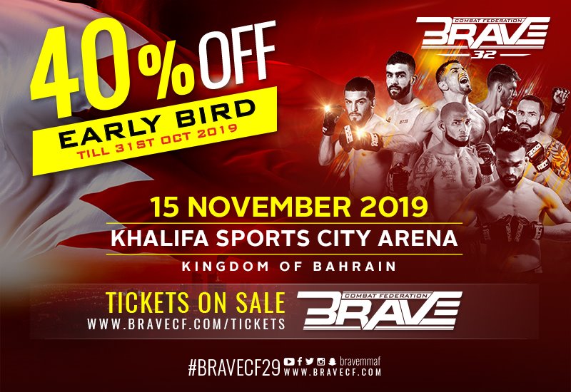 TogetherBahrain's tweet image. Brave Combat Federation Tickets with 40% discount and many more ... - mailchi.mp/dd4edecdd4dd/5…