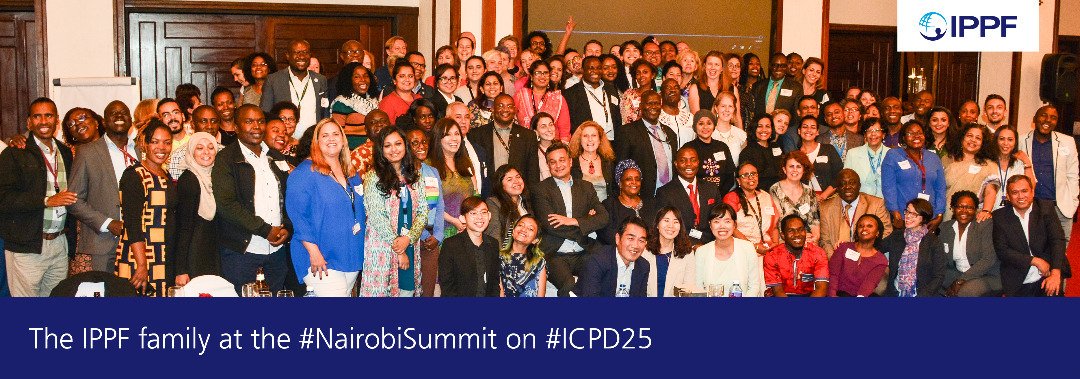 La grande famille de l'<a href="/ippf/">IPPF Global</a> s’est réunie à l’Hôtel Laico ce 12 novembre 2019 à l’issue du J1 du sommet de Nairobi ICPD+25, pour réaffirmer son engagement en faveur des DSSR et échanger sur les grandes lignes des réformes devant faire l’objet de l’AG de la Fédération à New Delhi.