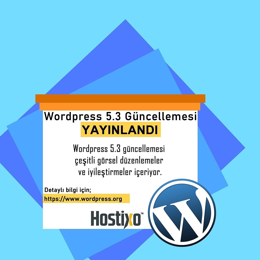 📢 WordPress 5.3 Güncellemesi Yayınlandı! İşte Yeni Özellikleri

Detaylar  👉  blog.hostixo.com/wordpress-5-3-…

#wordpress #wp #wordpress53 #hostixo #hosting #wordpresshosting #wphosting