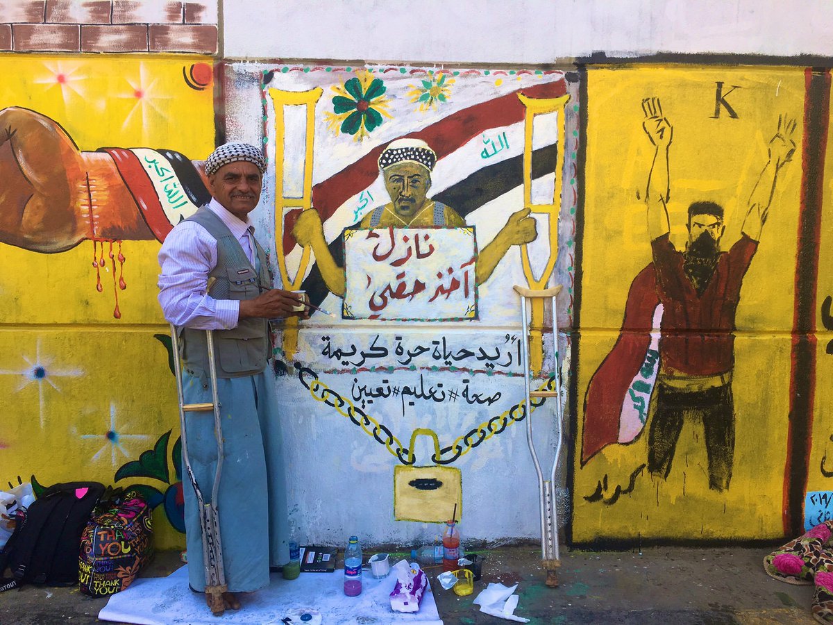 There is the Iraq you think you know. And there is the Iraq protestors have spent recent weeks creating in Baghdad's Tahrir Square.In a world of tyrants and of militarized police, the Iraq being built by people on the streets of Baghdad gives me hope.Photos:  @aya_mansour_11_