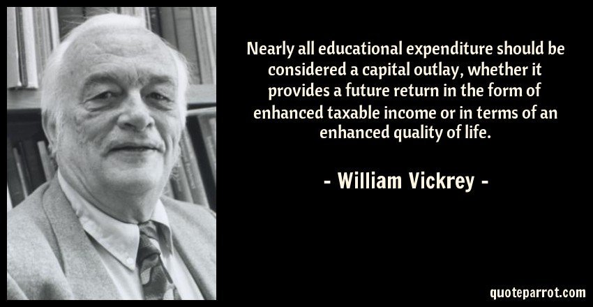 William Vickrey postumously received the Nobel Prize having been awarded the  #NobelPrize some three days before his death... #SurgePricing  #MicroEconomics  #Incentives  #Nudge  #InformationAsymmetry  #MoralHazard  #AdverseSelection https://en.wikipedia.org/wiki/William_Vickrey