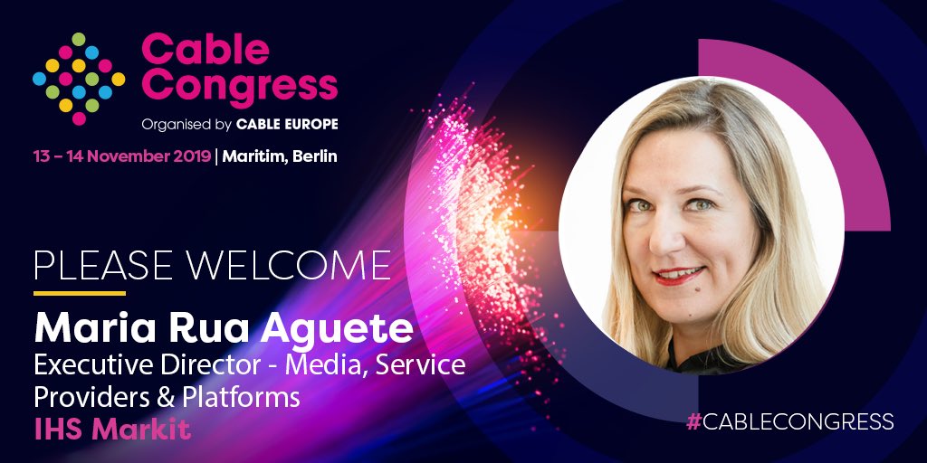 Excited to be in #Berlin for #CableCongress where I will 
👉 Deliver a keynote on Thursday 9am: Don’t miss it!! 
👉Co-host a Cable Roundtable with Ben King <a href="/daznglobal/">Dazn Global</a>  about cable #Partnerships
👉panel: #Cable &amp; #5G: Best Buddies or Mortal Enemies?
Say Hi if you are here! :)