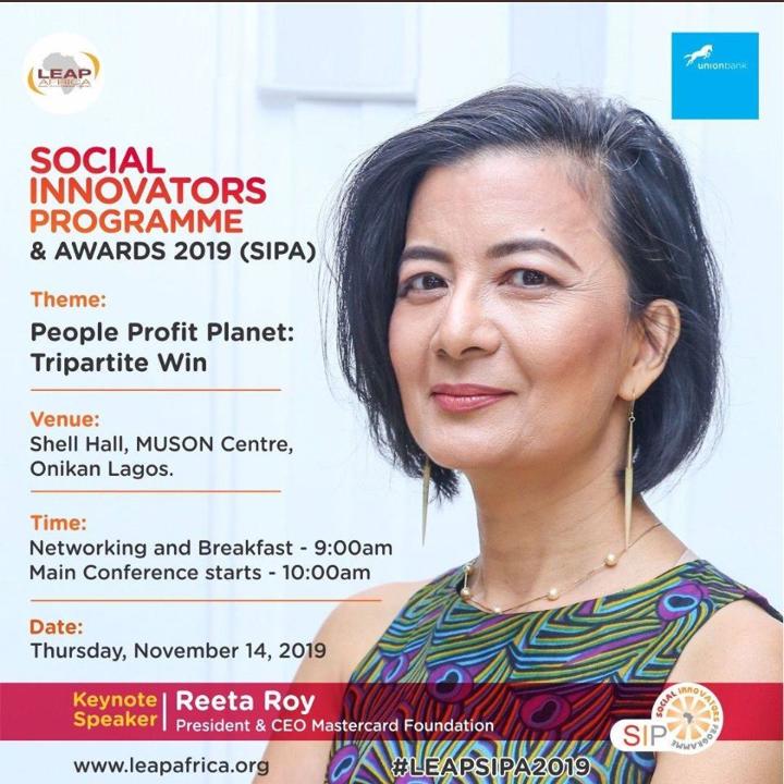 OscarObiora's tweet photo. Join me tomorrow, Thursday; 14th of November 2019 at the LEAP Africa Social Innovator Award as he graduates from his fellowship journey with @LEAPAfrica
The theme is People, Profit, Planet
Thank you @LEAPAfrica and @UNIONBANK_NG
#LEAPAlumni #peopleprofitplanet #sipa2019 https://t.co/B6uhJc655a