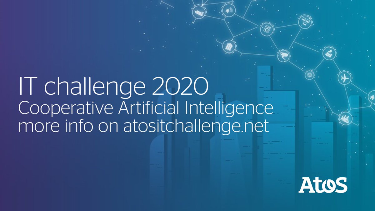 Für Studierende: jetzt für die  #atosITchallenge 2020 zu"Cooperative Artificial Intelligence's" bewerben und neue Ideen und Arbeitskonzepte einbringen!  #AI #KI okt.to/i1GUMO okt.to/tj0AZ6