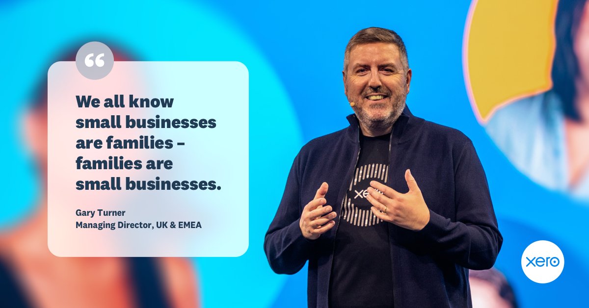 Xero's tweet photo. 👂Storytime at #Xerocon London – @garyturner took us back to his childhood family's small business experience.

Together, let's stand up for small businesses &amp; the families keeping things going 💙 https://t.co/yhLTyAcNaj