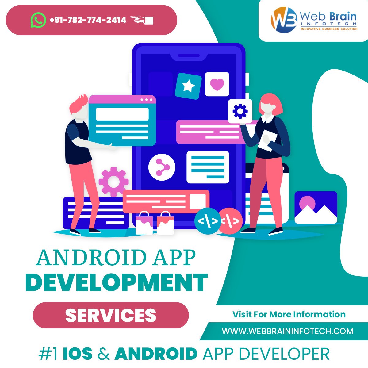 webbraininfo's tweet image. @webbraininfo - A leading #AndroidAppDevelopment company in India, offers android app development services at unmatched prices. Our most advanced and innovative #AndroidAppDevelopmentSolutions help accomplishes all your #business needs.
Call/WhatsApp us at +91-7827742414