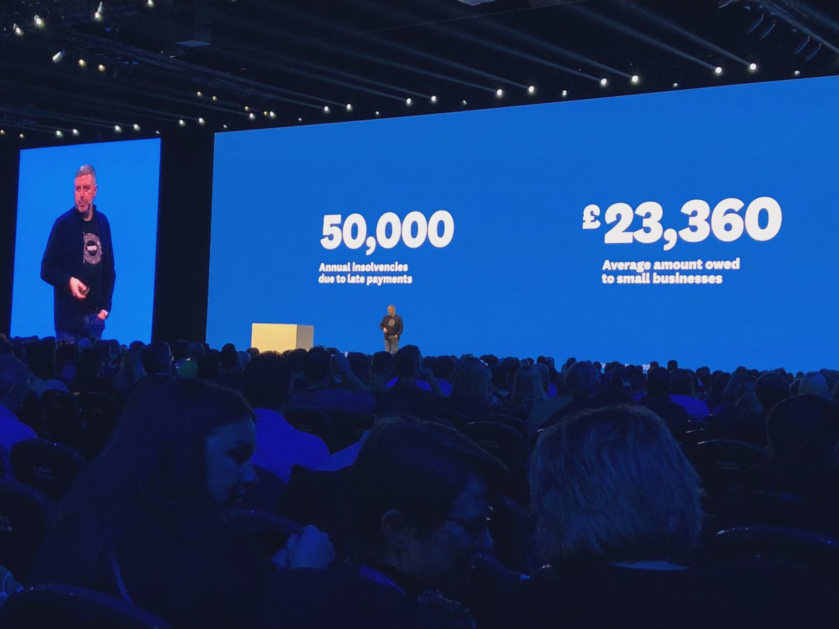 e_nation's tweet photo. The impact of late payment on small businesses. 50,000 insolvencies every year and the average small business is owed £23,360

#Xerocon https://t.co/PPobU7yhfd