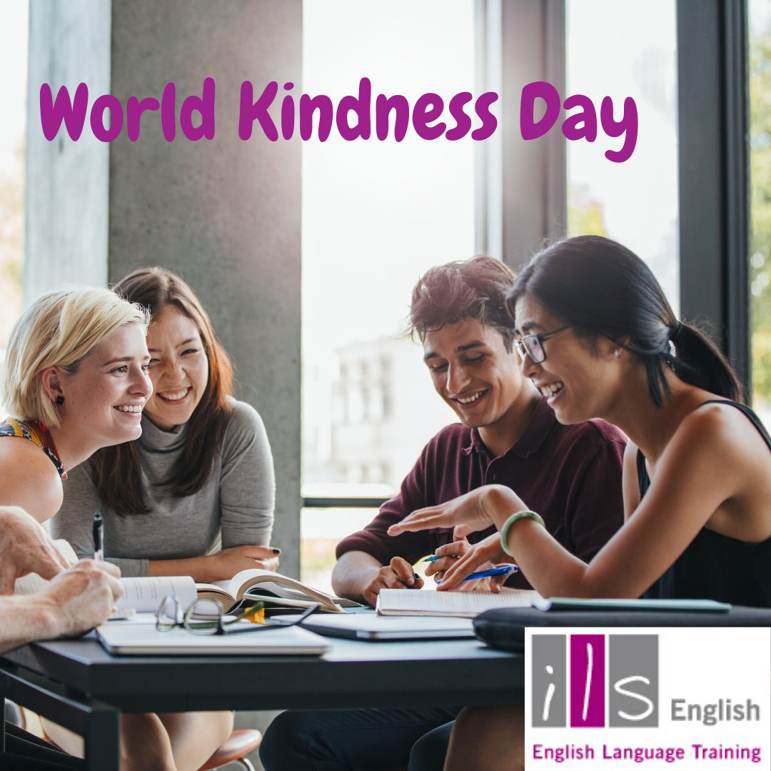 ilsenglish's tweet photo. Today is #WorldKindnessDay, so do something kind for fellow students today ❤️If you see one of them struggling with their work, make sure you help them out ☺️ #LoveLearning #LoveEnglish #LearnEnglish https://t.co/wV3lkk3pM2