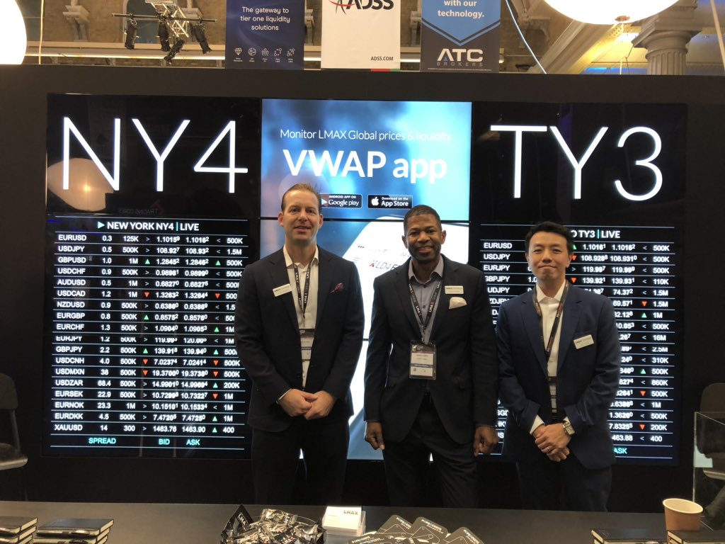 LMAX's tweet photo. Team LMAX Global is at your service today @financemagnates #FMLS19 at stand 33. Come and stop by to talk about our global broker solutions #fx #fxtrading @mercerdavid https://t.co/c9gvLwbhtw