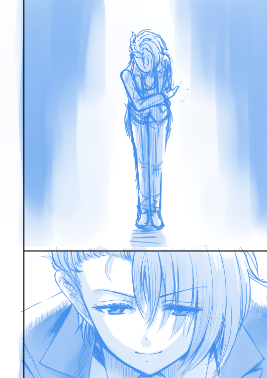 存在しない漫画の1ページみたいなやつのラフを描いては放置するのが最近の息抜きになりつつあるけど、これはそのうちの一つのロッキングメイド木村夏樹 