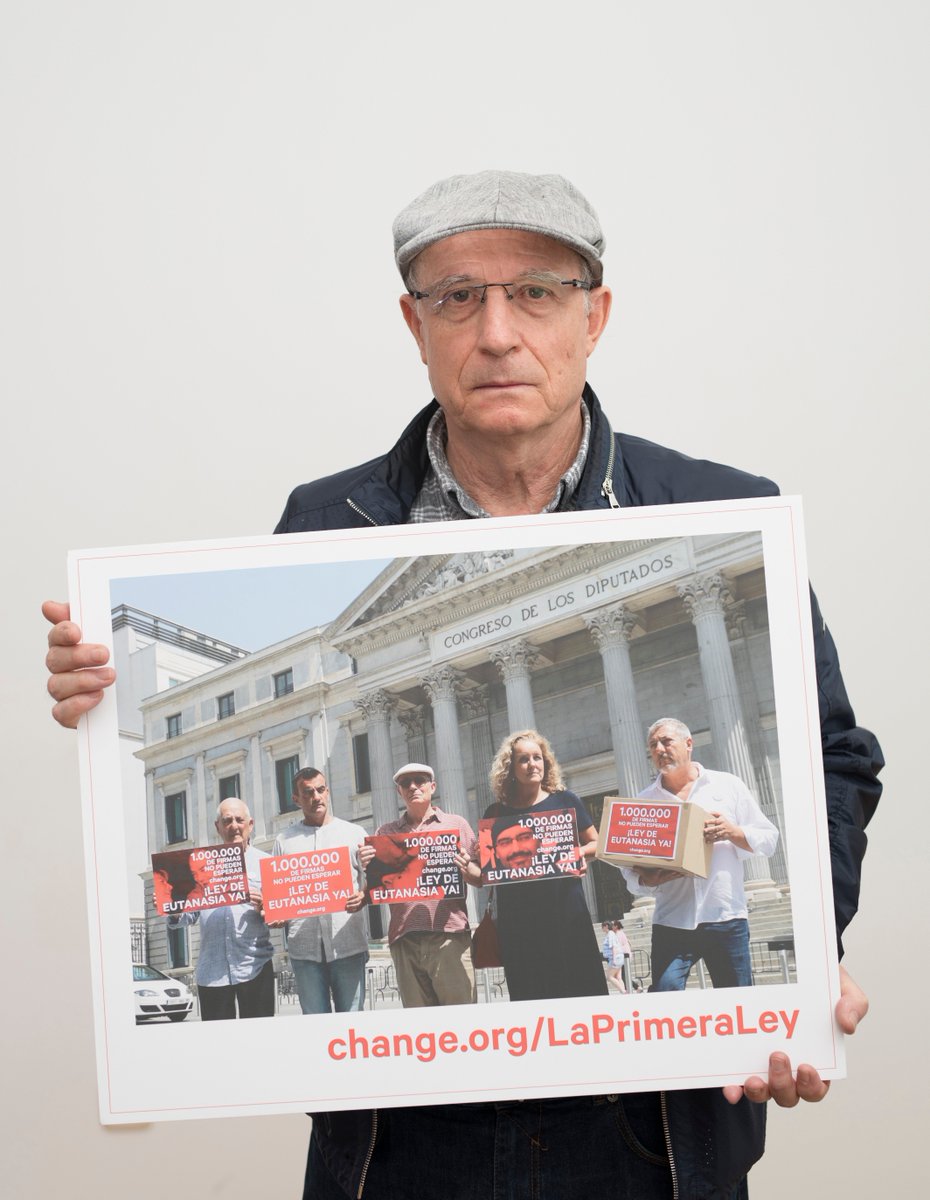 ⭕️ Más de 100.000 personas apoyan ya la petición de Ángel Hernández para que la Ley de Eutanasia sea la primera que se tramite en esta Legislatura. Familias como la de Amatxu y Luis de Marcos ya lo pedían en change.org/eutanasia Firma y suma tu voz 🗣👉change.org/laprimeraley