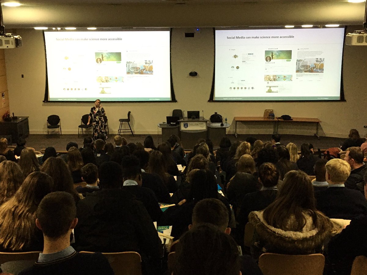 DrJohnODonoghue's tweet image. Our annual #TCDChemTalks has just kicked off in the TBSI building with Gillian Roddie speaking about social media &amp;amp; misinformation and now Rebecca from @scienceirel talking to 300 #LeavingCert chemistry students &amp;amp; teachers for #ScienceWeek #edchatie #ChemEd #Chemistry