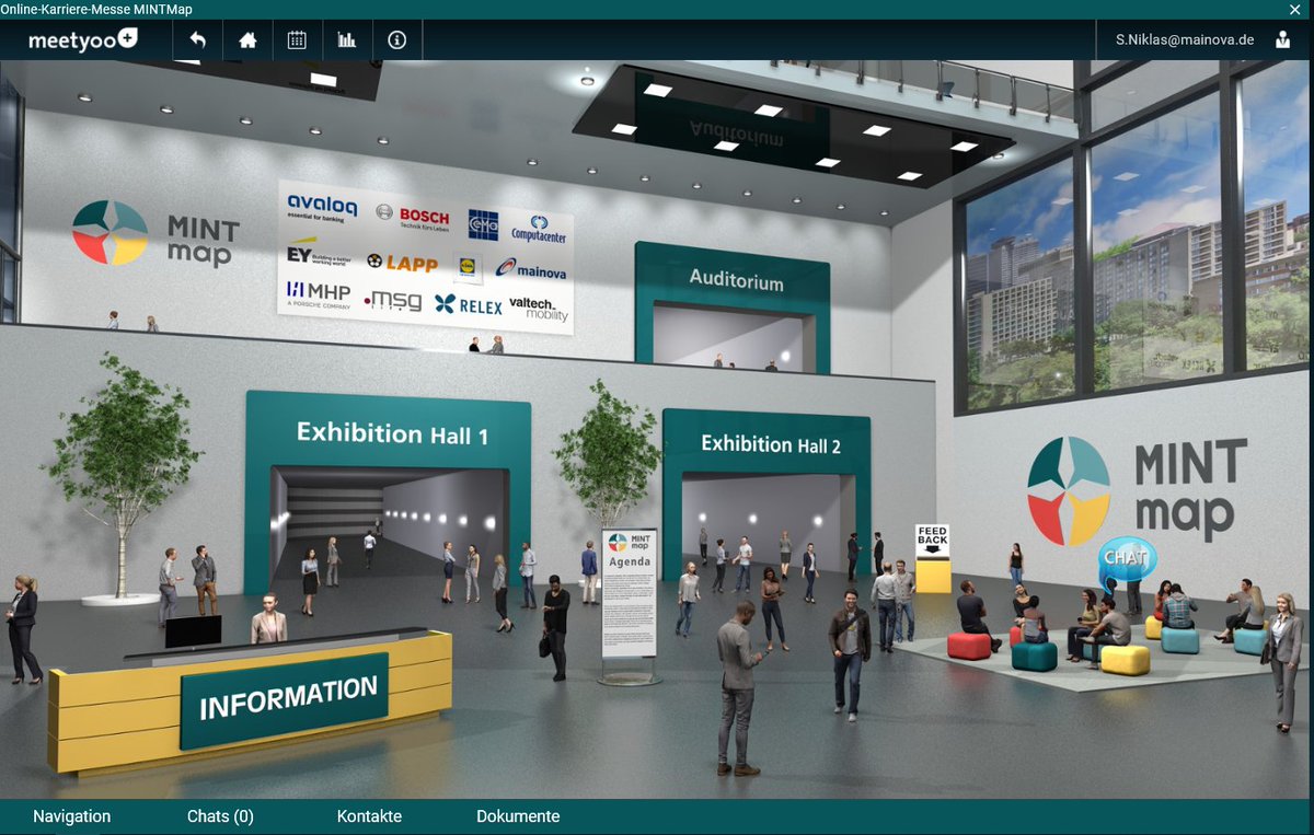 MainovaAG's tweet photo. Recruiting mal anders: Wir waren Teil der virtuellen #MINTmap Messe am 07. November. Besucher der online Karrieremesse hatten an unserem Stand die Möglichkeit sich über aktuelle Karrierechancen und Jobangebote zu informieren. Online, kostenlos und unkompliziert - toll!😎#Karriere https://t.co/0K1Ma7PwWI
