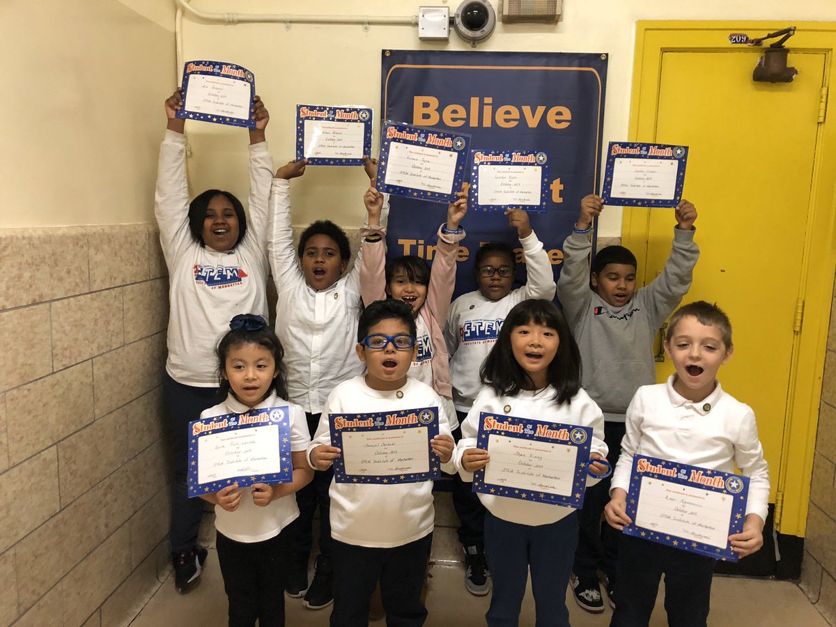 STEM Students of the Month of October.  Congratulations!! 🎉 #ps241 #whoarewe #wearestem #studentofthemonth