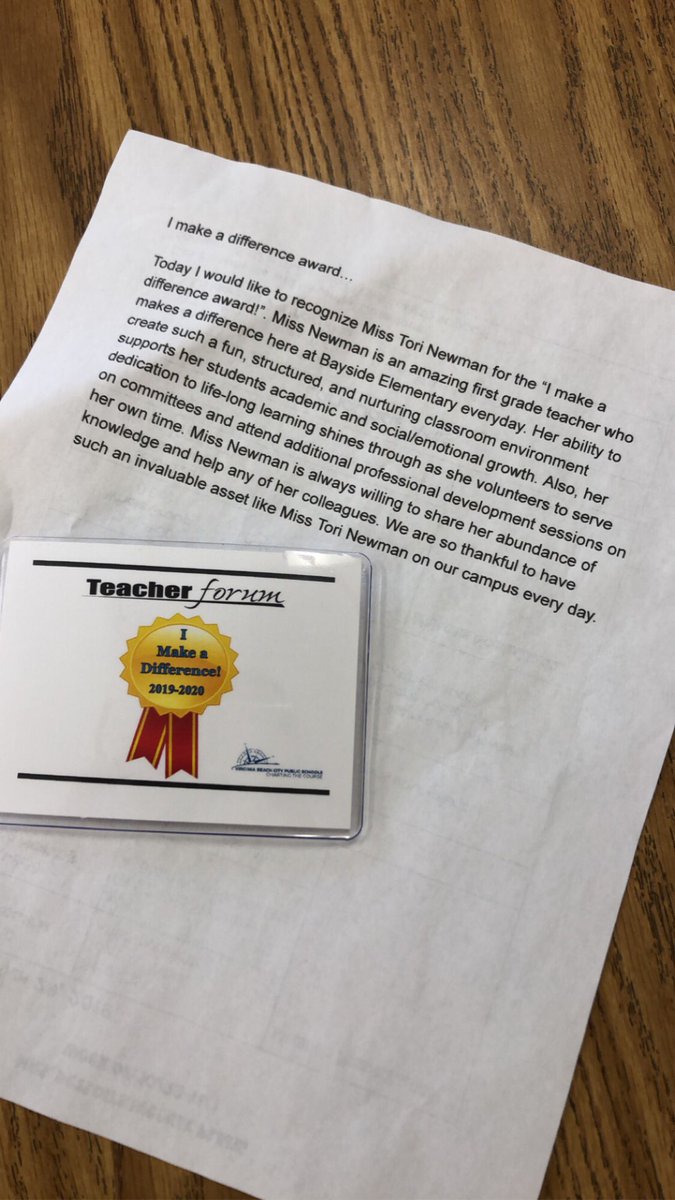 So honored to get the I Make A Difference Award 🥇 ❤️ such kind words, makes me appreciative of the amazing staff and colleagues I get to work with daily! 🥰 #baysidebulldogs #baysideriseup #imakeadifference