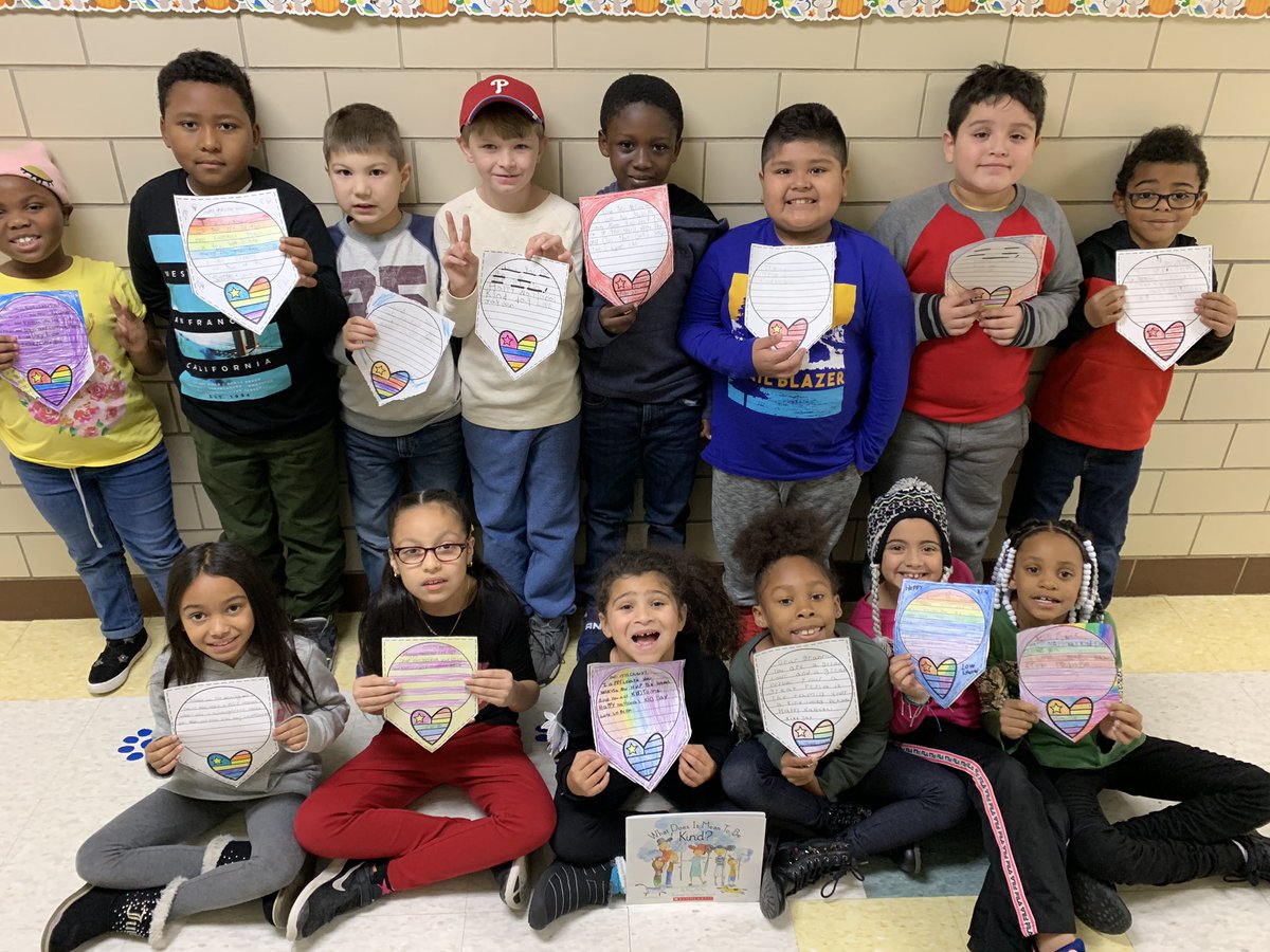 We read “What Does It Mean to Be Kind” and hand delivered kind notes across the school on #NationalKindnessDay 🥰 #polarpride <a href="/PLVBears/">Pleasantville Elementary</a>