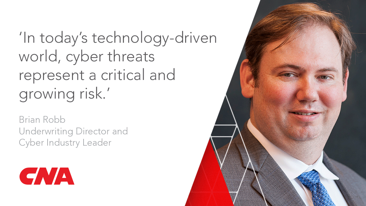 CNA_Insurance's tweet photo. With the proper preparedness and risk mitigation tools, such as CNA CyberPrep, cyber threats are less likely to negatively impact the bottom line of a company. This was a consistent theme that CNA experts discussed at the #PLUS2019 Conference: https://t.co/ERCVjSTjzd https://t.co/Dor7jrmmCq