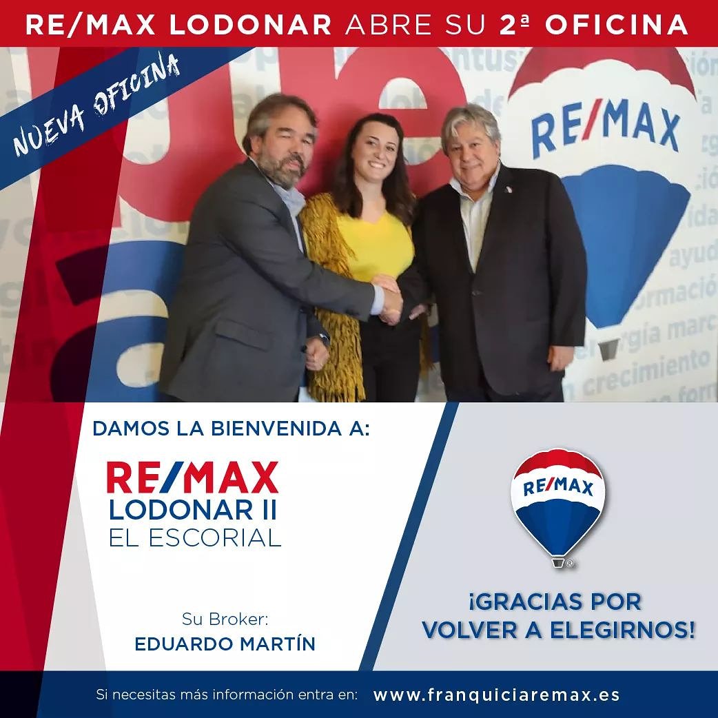 remaxlodonar's tweet photo. Estamos súper emocionados por hacer oficial que la familia Lodonar sigue creciendo!! Próximamente abriremos nuestra segunda oficina, esta vez en el Escorial,donde estaremos a vuestra disposición en un par de meses. #RemaxLodonar #Torrelodones #ElEscorial
#SueñaConLosOjosAbiertos https://t.co/wRddm7UZiE