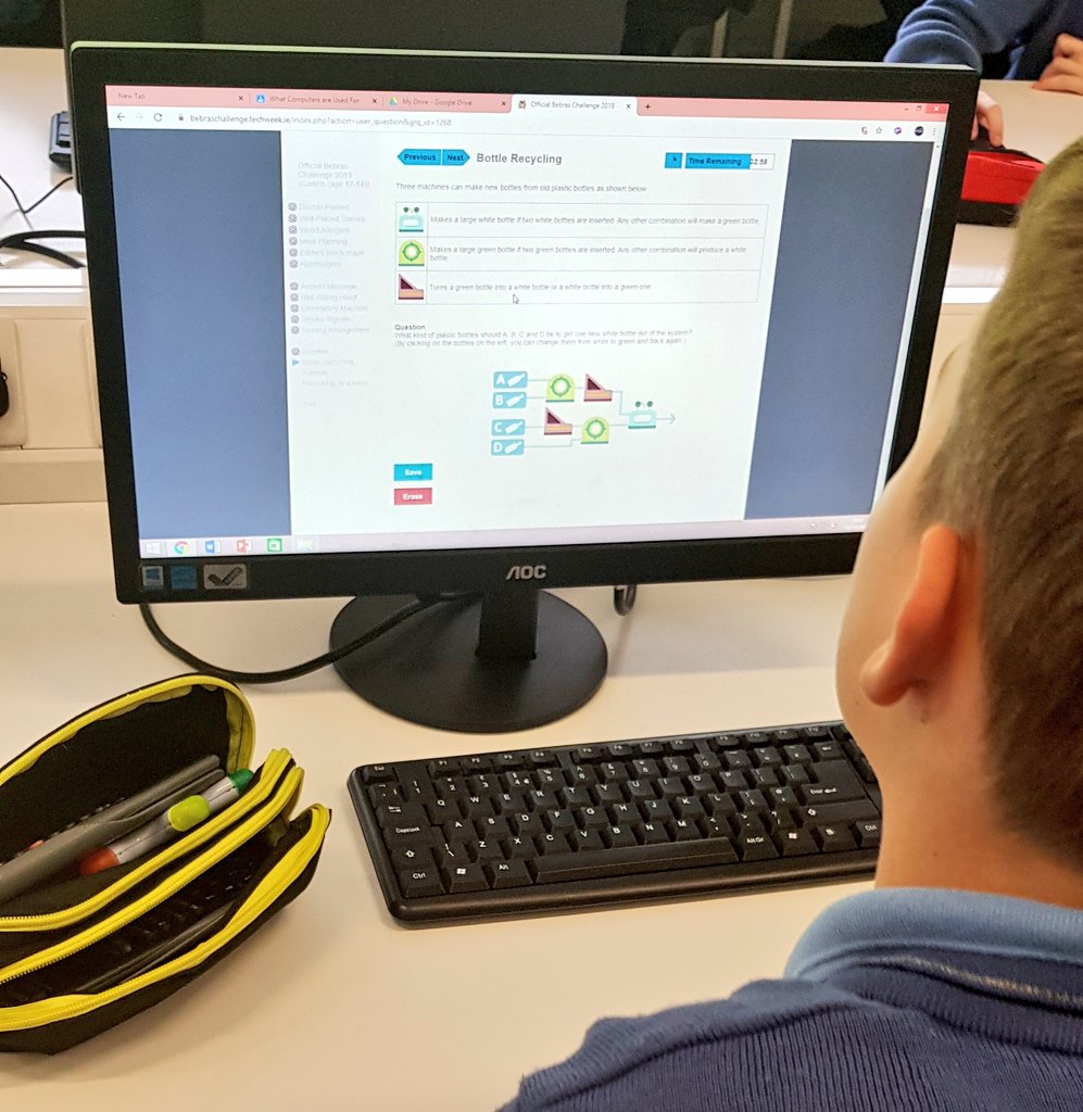 BallinamoreCS's tweet image. Our first year coding students took part in the Bebras Computational Thinking Challenge today 👍 @JctCoding @PDST_TechinEd #techweek2019 #bebraschallenge