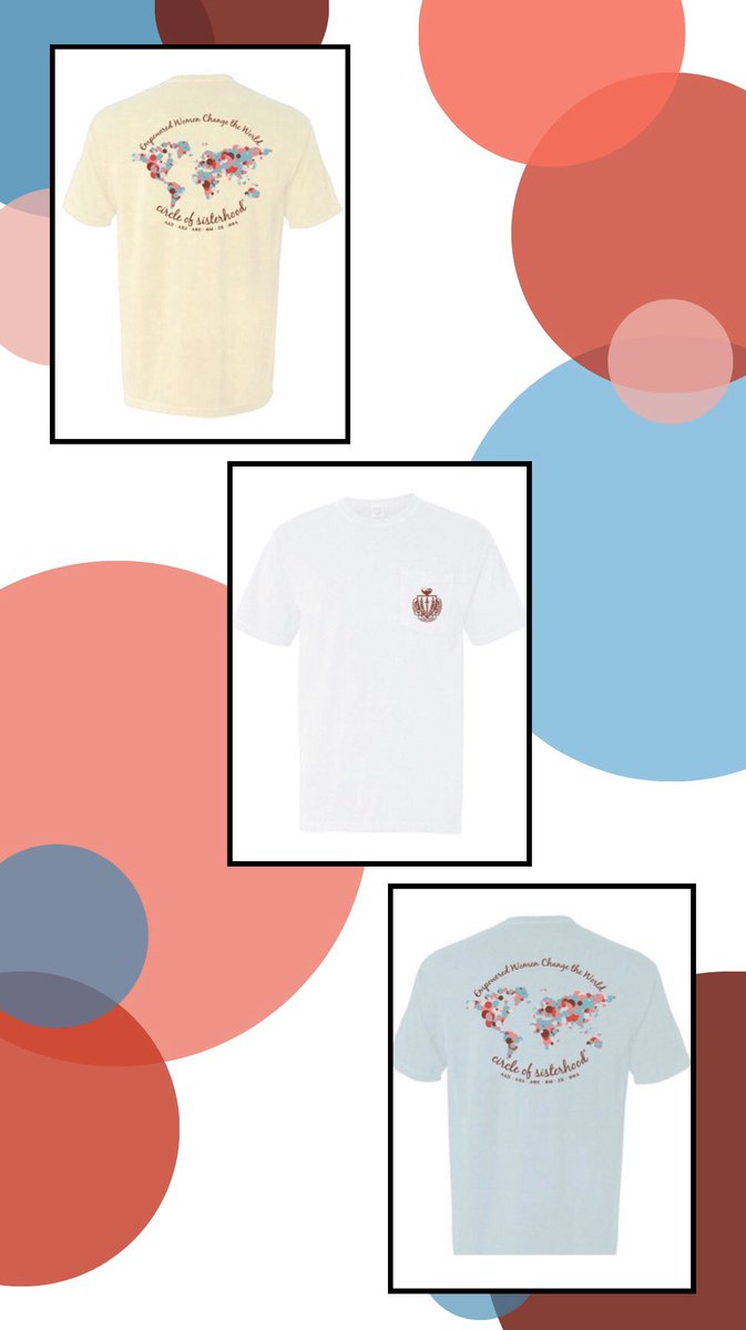 Panhellenic is selling Circle of Sisterhood shirts until next Wednesday! Click the link in our bio and buy one today😊 10% of the proceeds will go directly to Circle of Sisterhood! 💛